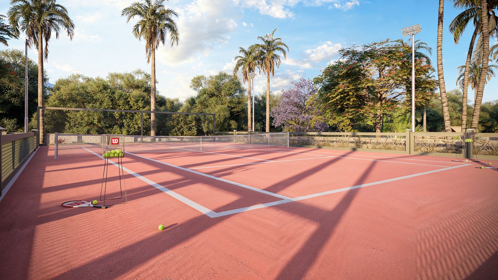 Quadra de Tênis em Saibro